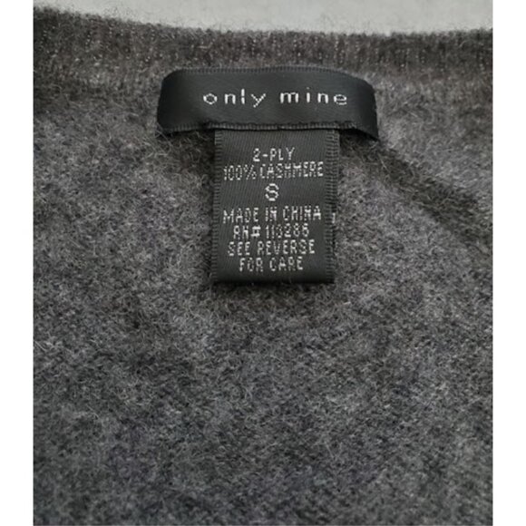 2-Ply Cashmere Sweater Classic Gray V-Neck Pullover Only Mine Sz S Old Money - Picture 6 of 7
